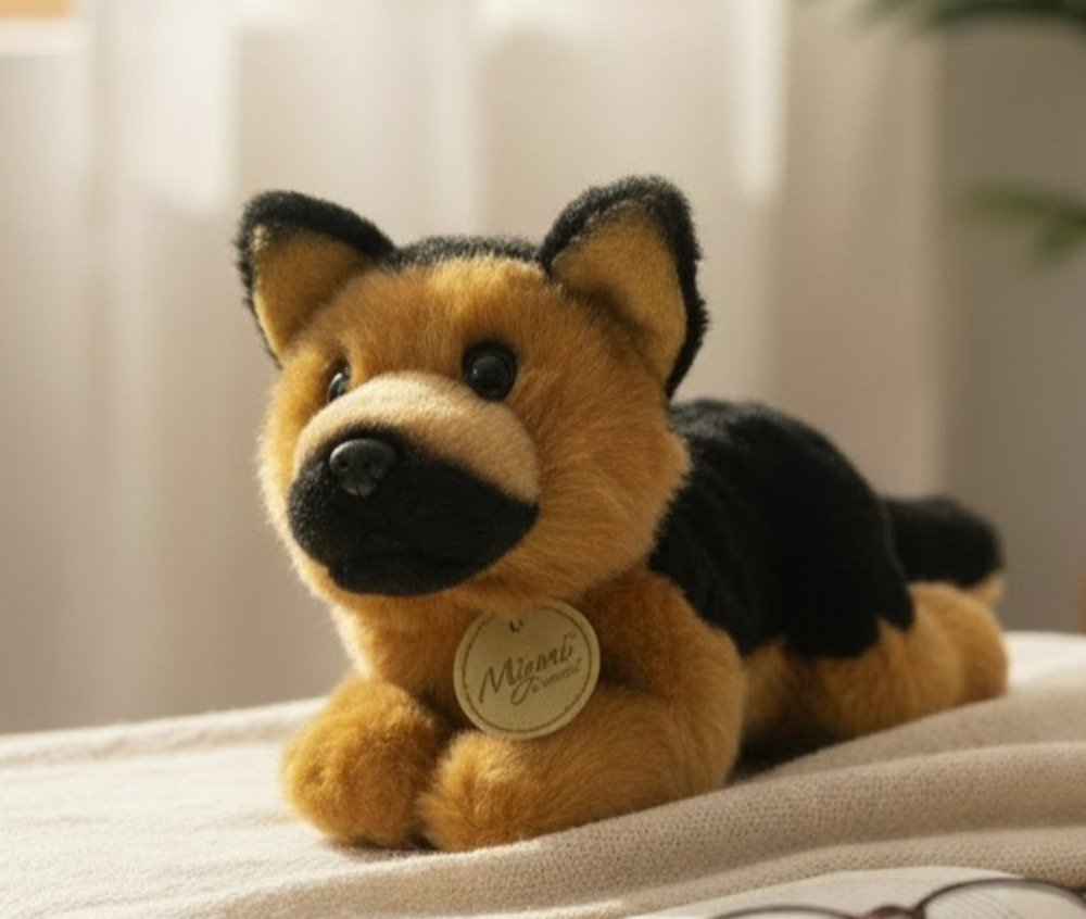 Aurora Miyoni German Shepherd Puppy Plush 9" Brown Black Dog Stuffed Animal